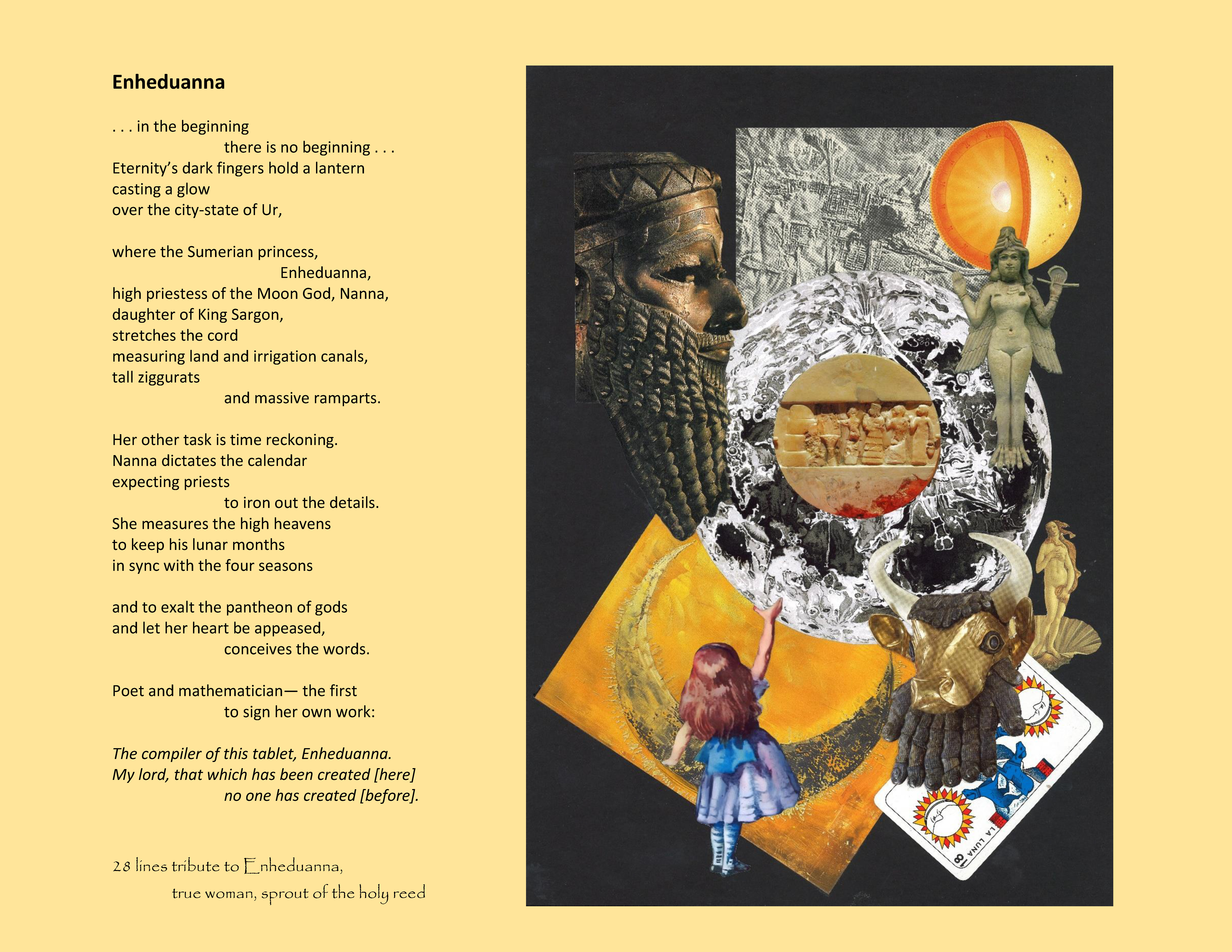 Endeduanna poem + collage