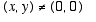 (x, y) <> (0, 0)