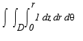 Int(Int(int(1,z = 0 .. r),r = D .. ``),theta = `` ....