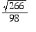 sqrt(266)/98